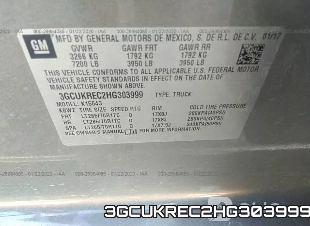3GCUKREC2HG303999 фото 8