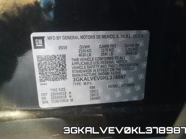 3GKALVEV0KL378987 фото 2