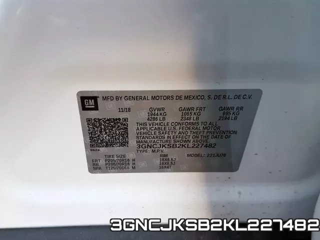 3GNCJKSB2KL227482 фото 2