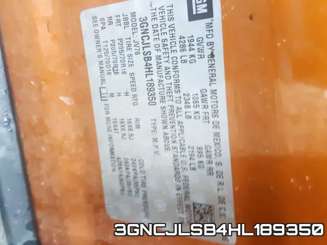3GNCJLSB4HL189350 фото 2