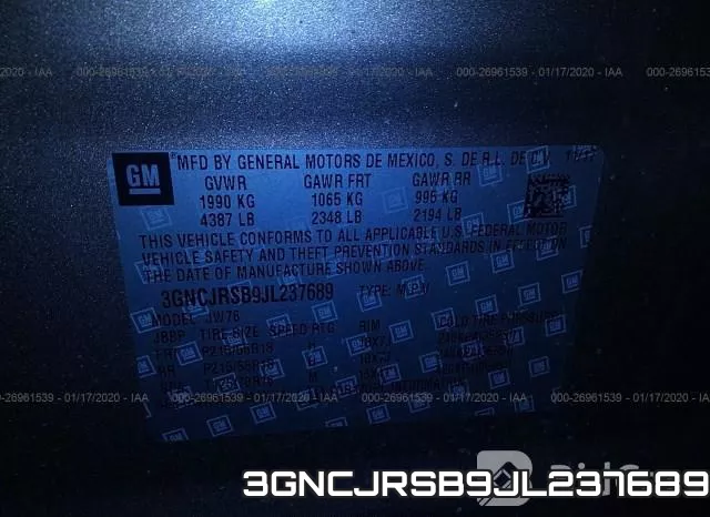 3GNCJRSB9JL237689 фото 9