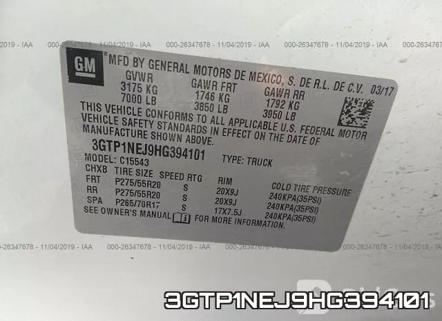 3GTP1NEJ9HG394101 фото 9