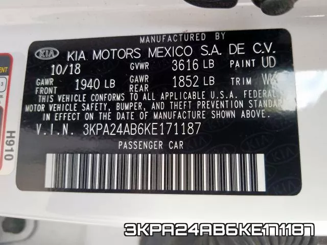 3KPA24AB6KE171187 фото 2