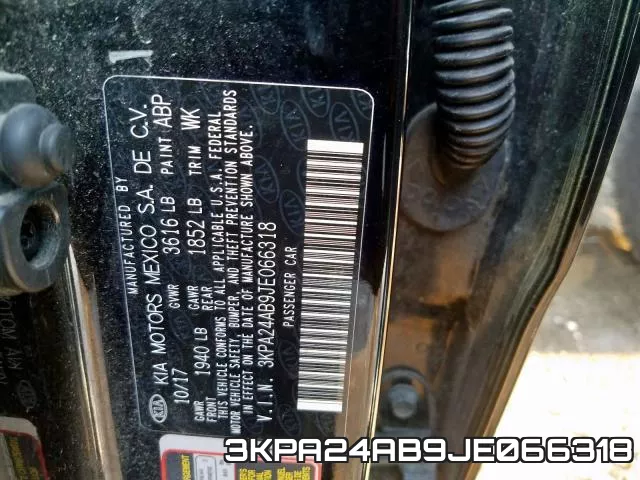 3KPA24AB9JE066318 фото 2