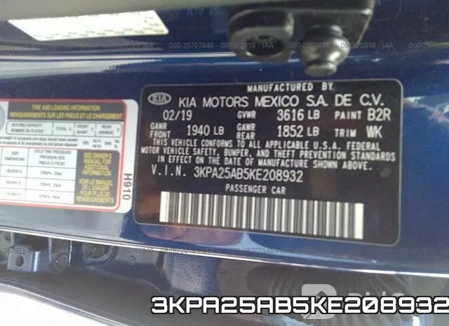 3KPA25AB5KE208932 фото 7