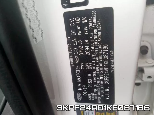 3KPF24AD1KE087186 фото 2