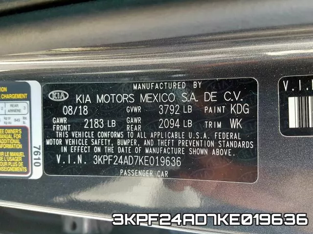 3KPF24AD7KE019636 фото 2