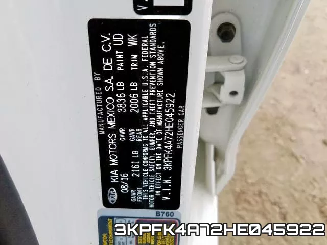 3KPFK4A72HE045922 фото 2