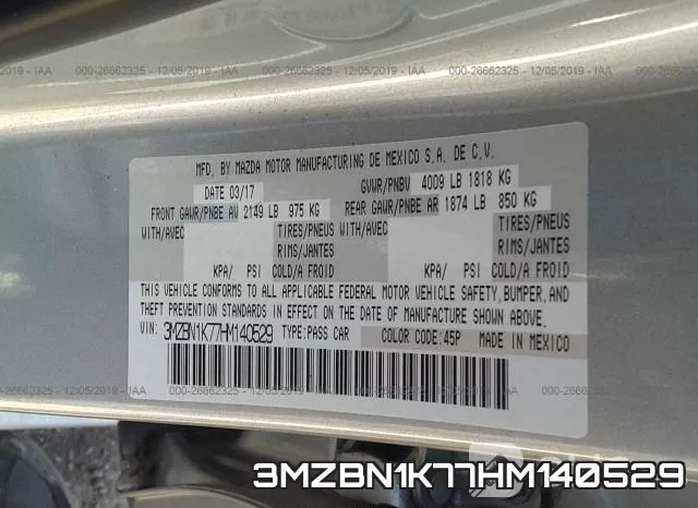 3MZBN1K77HM140529 фото 7