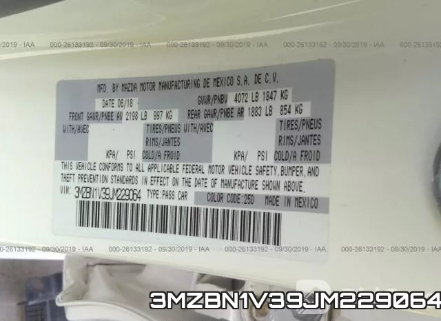 3MZBN1V39JM229064 фото 9