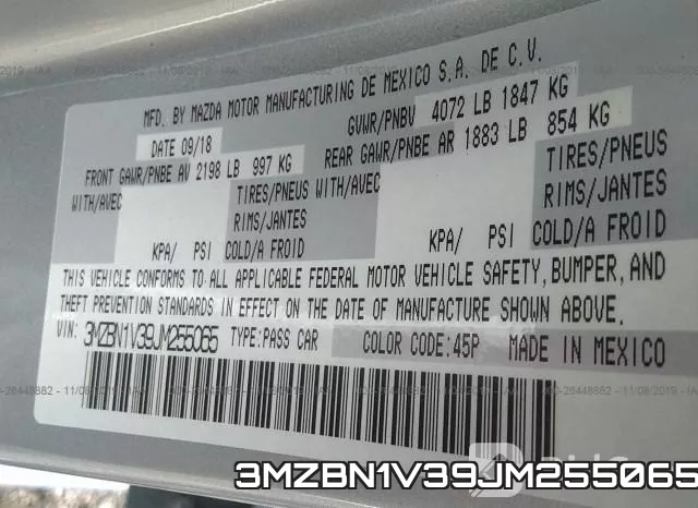 3MZBN1V39JM255065 фото 10