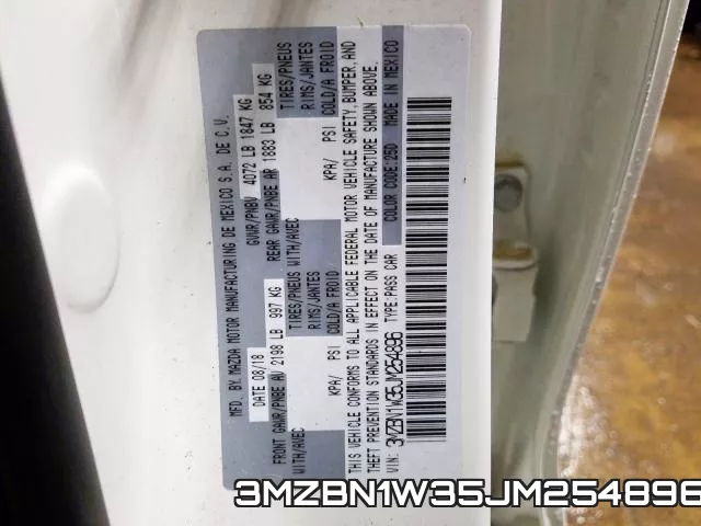 3MZBN1W35JM254896 фото 2