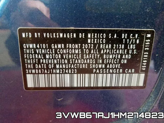 3VWB67AJ1HM274823 фото 2