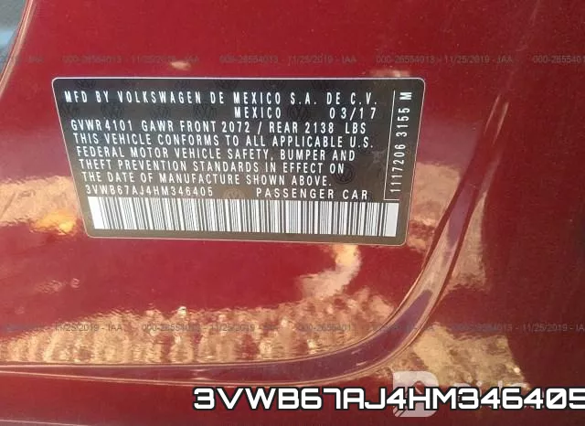 3VWB67AJ4HM346405 фото 8