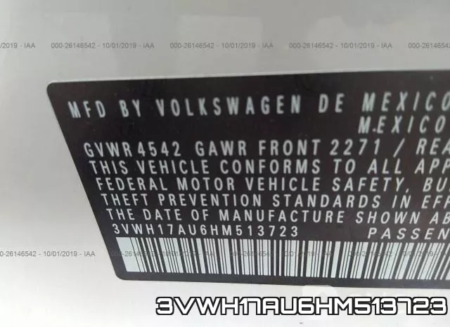 3VWH17AU6HM513723 фото 9