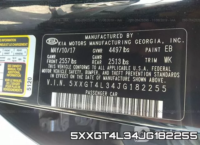5XXGT4L34JG182255 фото 10