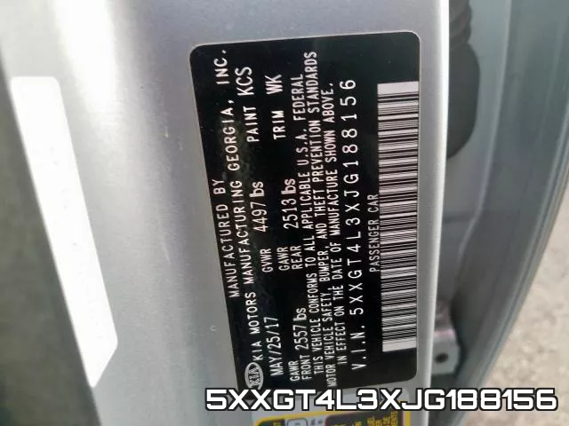 5XXGT4L3XJG188156 фото 2