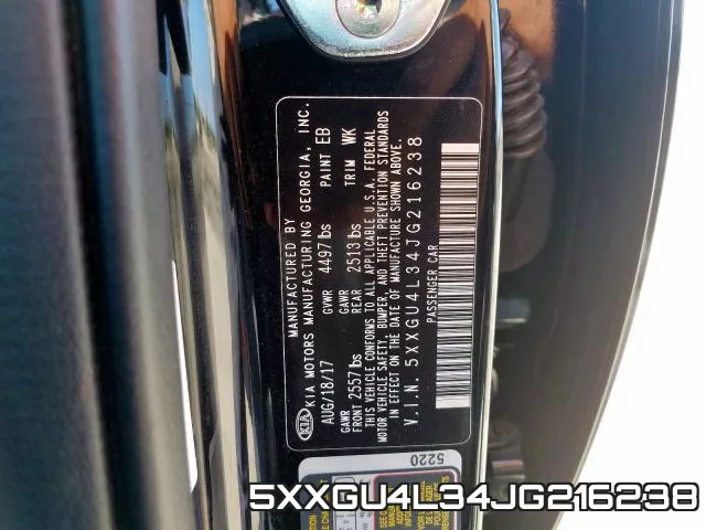 5XXGU4L34JG216238 фото 2