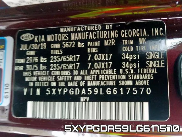 5XYPGDA59LG617570 фото 2