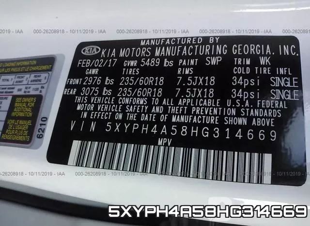 5XYPH4A58HG314669 фото 10