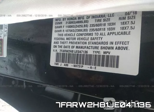 7FARW2H81JE047136 фото 9