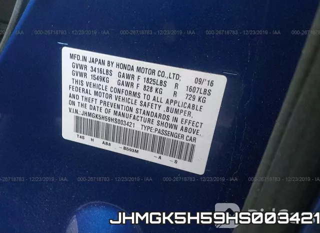 JHMGK5H59HS003421 фото 10