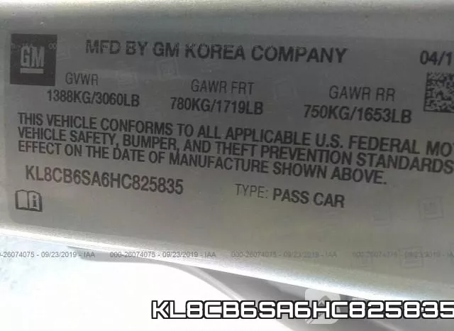 KL8CB6SA6HC825835 фото 8