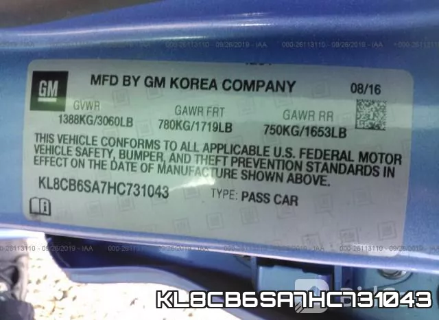 KL8CB6SA7HC731043 фото 9