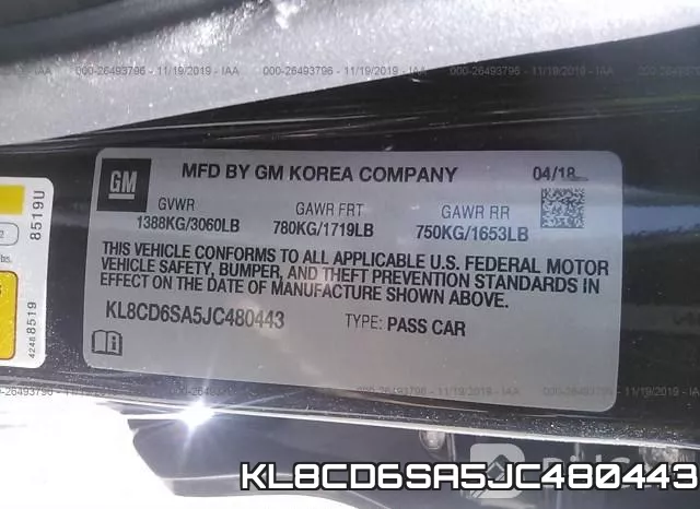KL8CD6SA5JC480443 фото 8