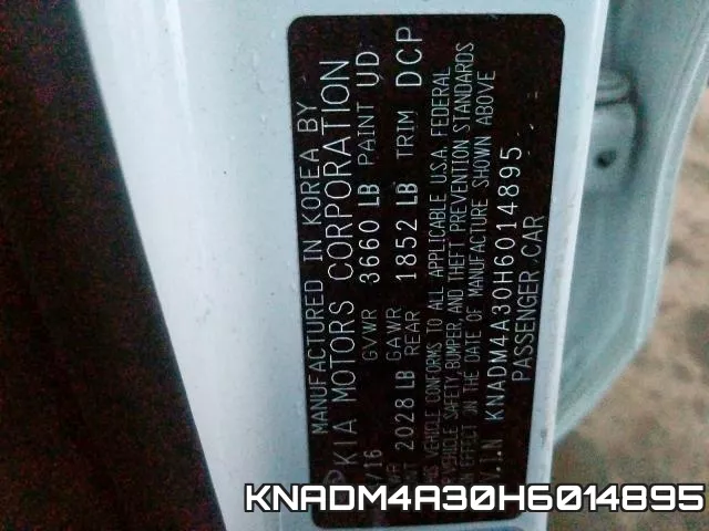 KNADM4A30H6014895 фото 2