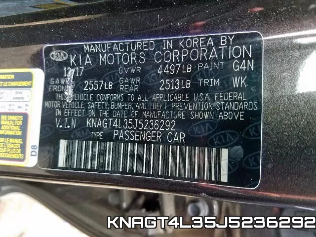 KNAGT4L35J5236292 фото 2