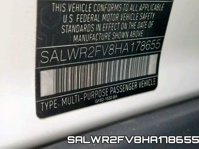SALWR2FV8HA178655 фото 2
