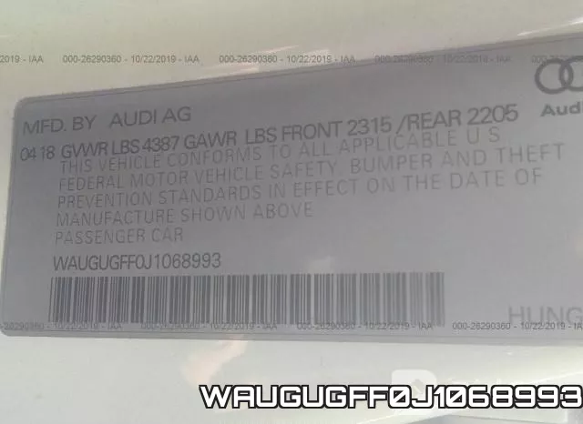 WAUGUGFF0J1068993 фото 5