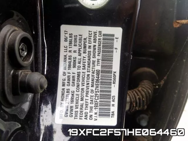 19XFC2F57HE064460 фото 2