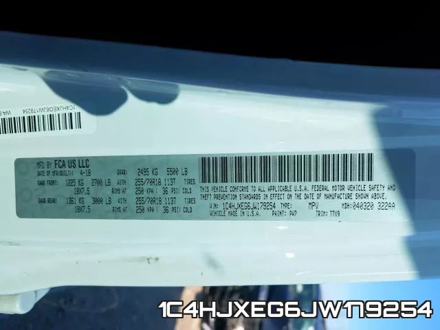 1C4HJXEG6JW179254 фото 2