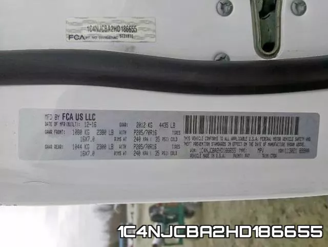 1C4NJCBA2HD186655 фото 2