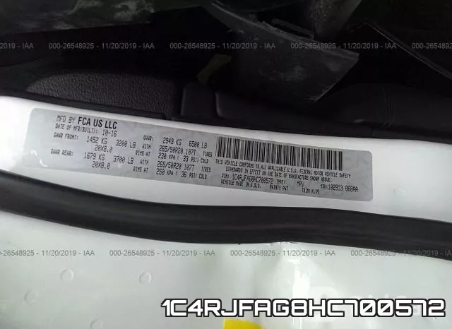 1C4RJFAG8HC700572 фото 8