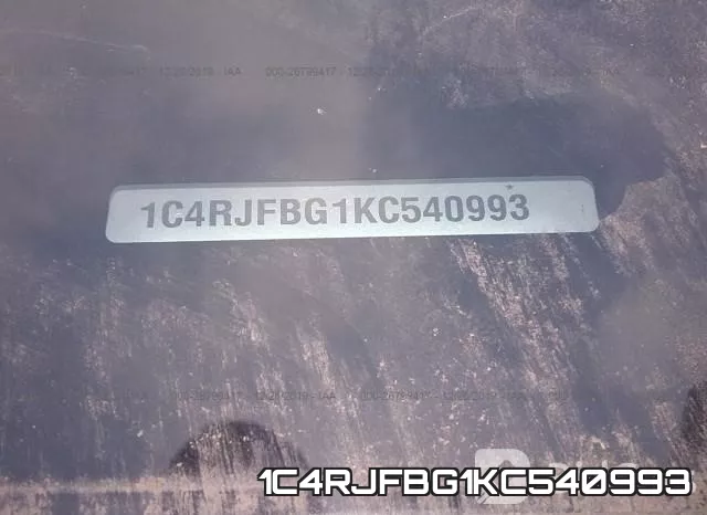 1C4RJFBG1KC540993 фото 8