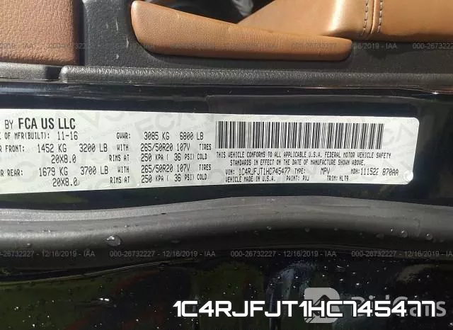 1C4RJFJT1HC745477 фото 7