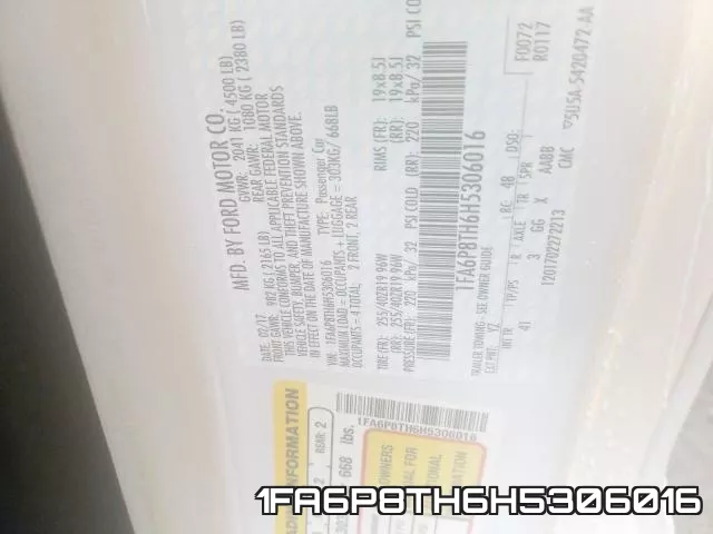 1FA6P8TH6H5306016 фото 2