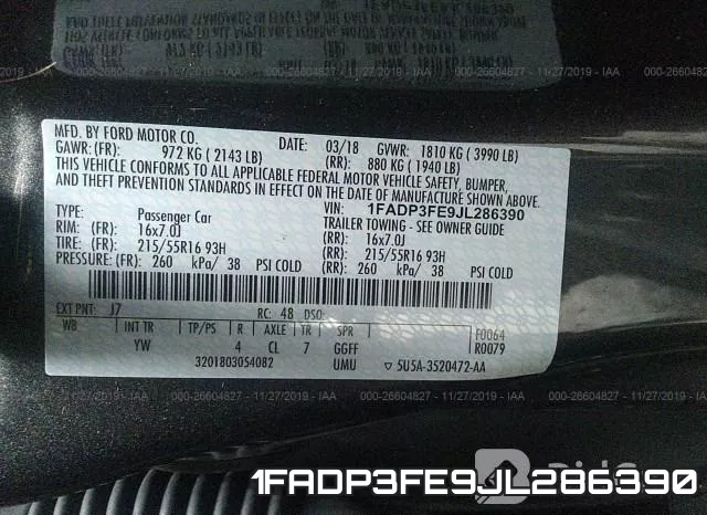 1FADP3FE9JL286390 фото 8