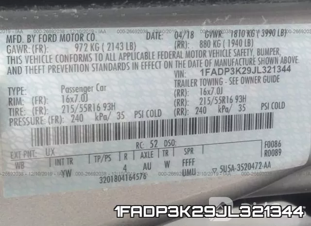 1FADP3K29JL321344 фото 9
