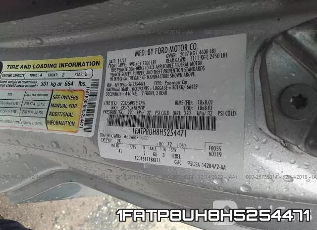 1FATP8UH8H5254471 фото 8