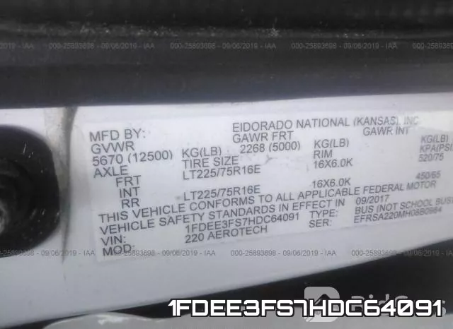 1FDEE3FS7HDC64091 фото 8