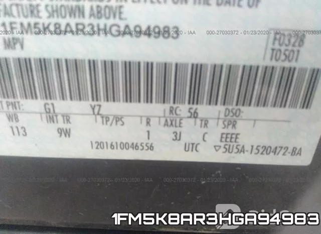 1FM5K8AR3HGA94983 фото 9