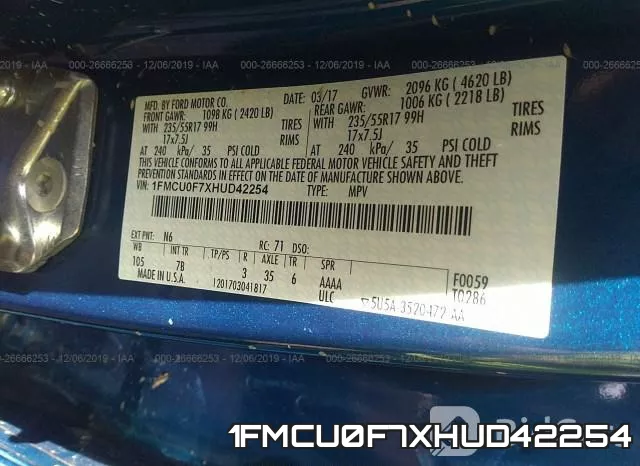 1FMCU0F7XHUD42254 фото 10