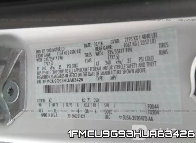 1FMCU9G93HUA63426 фото 10