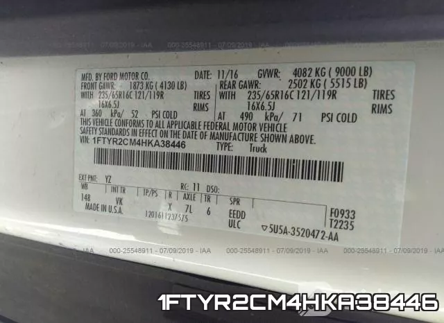 1FTYR2CM4HKA38446 фото 9
