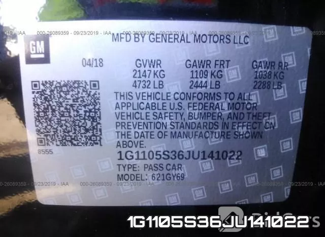 1G1105S36JU141022 фото 6