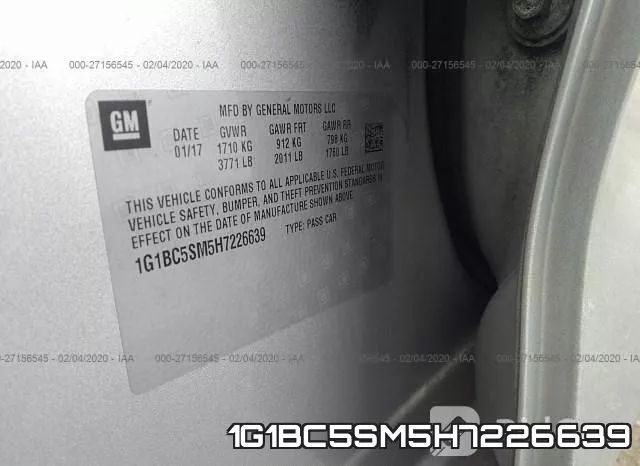 1G1BC5SM5H7226639 фото 7